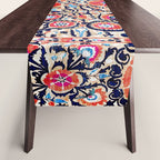 Shakhrisyabz Suzani Uzbek Embroidery Print Table Runner Gallery Image 1