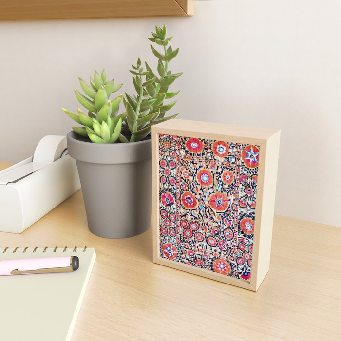 Shakhrisyabz Suzani Uzbek Embroidery Print Mini Art Print Gallery Image 2