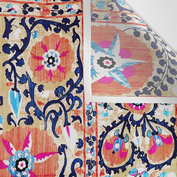 Shakhrisyabz Suzani Uzbek Embroidery Print Wall Tapestry Gallery Image 3