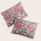 Shakhrisyabz Suzani Uzbek Embroidery Print Pillow Sham Gallery Image 3