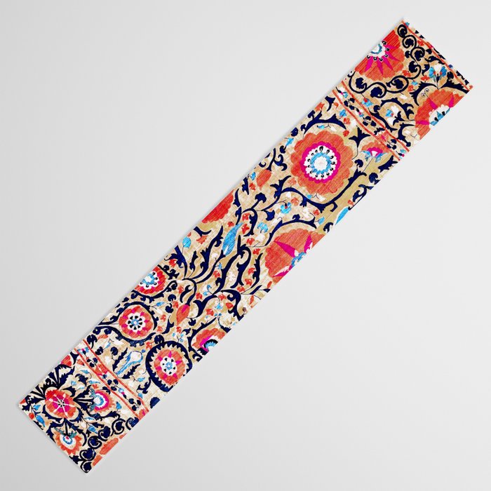 Shakhrisyabz Suzani Uzbek Embroidery Print Table Runner Gallery Image 3