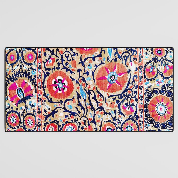 Shakhrisyabz Suzani Uzbek Embroidery Print Desk Mat Gallery Image 3