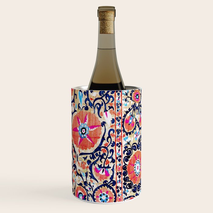 Shakhrisyabz Suzani Uzbek Embroidery Print Wine Chiller Gallery Image 3