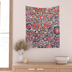 Shakhrisyabz Suzani Uzbek Embroidery Print Wall Tapestry Gallery Image 2