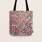 Shakhrisyabz Suzani Uzbek Embroidery Print Tote Bag Gallery Image 1