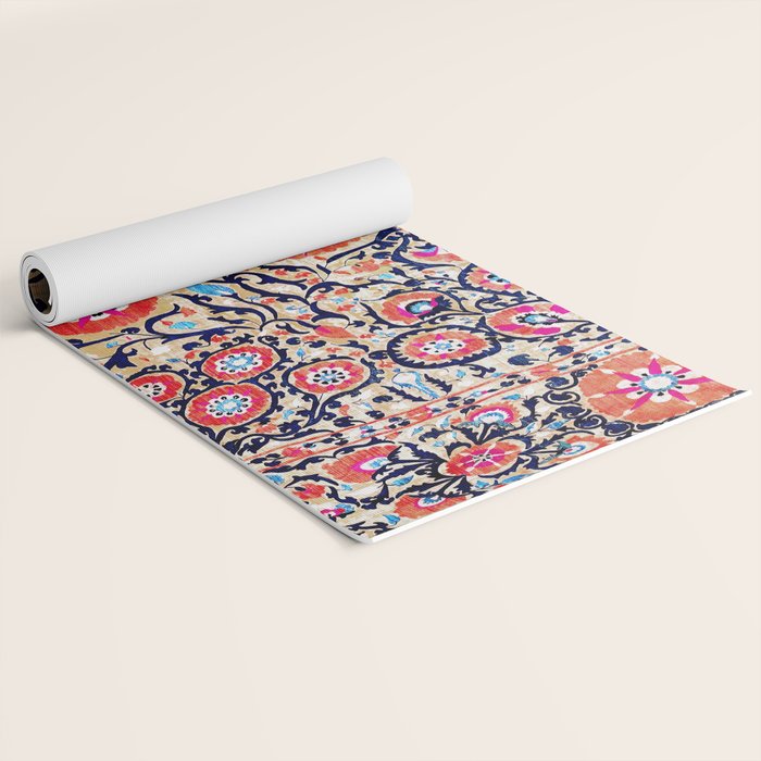 Shakhrisyabz Suzani Uzbek Embroidery Print Yoga Mat Gallery Image 2