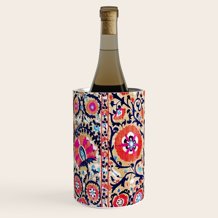 Shakhrisyabz Suzani Uzbek Embroidery Print Wine Chiller Gallery Image 2