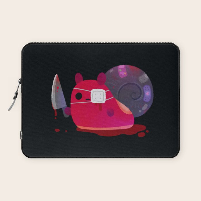 super cute snail Laptop Sleeve Gallery Image 1