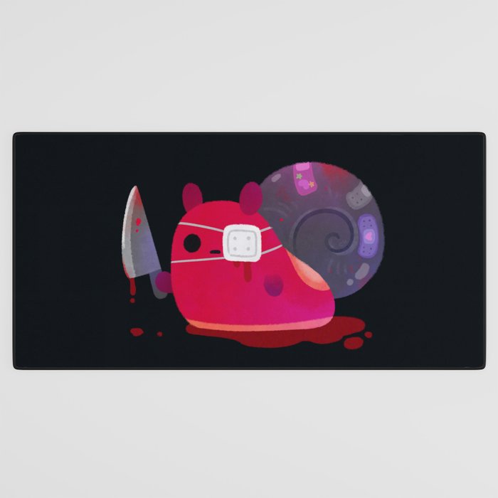super cute snail Desk Mat Gallery Image 3