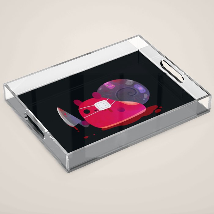 super cute snail Acrylic Tray Gallery Image 1