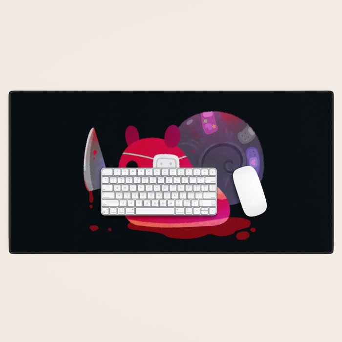 super cute snail Desk Mat Gallery Image 1