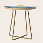 Mountain Range Silhouette - Blue & Yellow Side Table Gallery Image 1