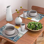 Mountain Range Silhouette - Blue & Yellow Placemat Gallery Image 2