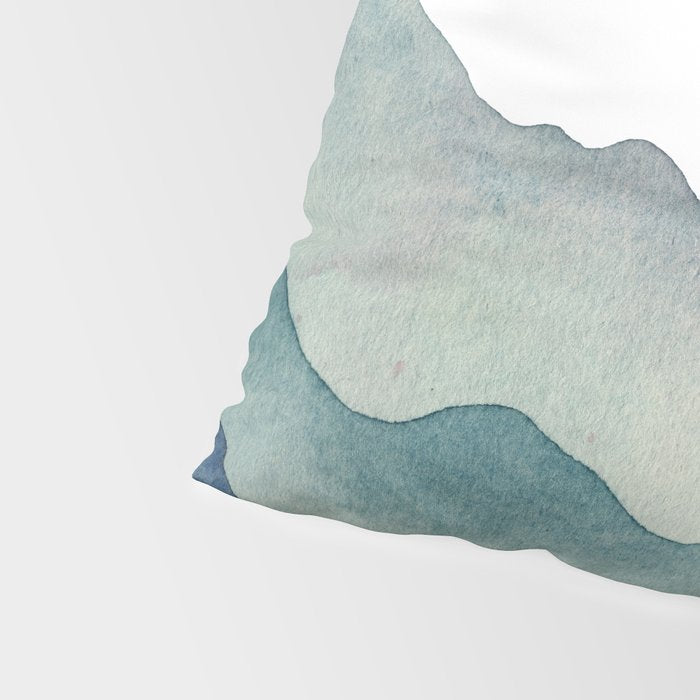 Mountain Range Silhouette - Blue & Yellow Pillow Sham Gallery Image 4