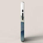 Mountain Range Silhouette - Blue & Yellow iPhone Case Gallery Image 2