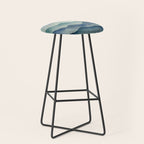 Mountain Range Silhouette - Blue & Yellow Stool Gallery Image 1