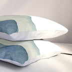 Mountain Range Silhouette - Blue & Yellow Pillow Sham Gallery Image 3
