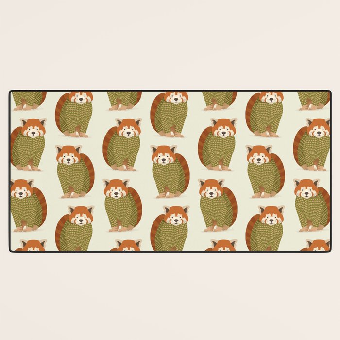 Whimsical Red Panda Desk Mat Gallery Image 3