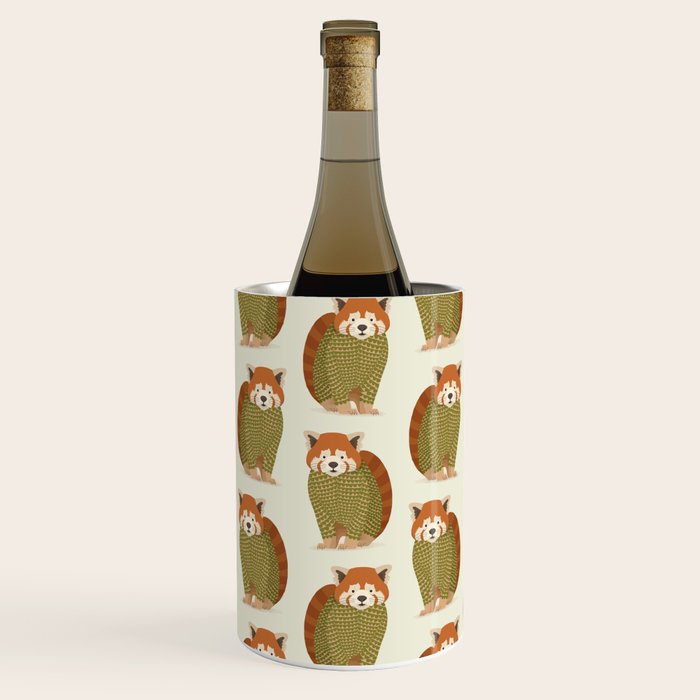 Whimsical Red Panda Wine Chiller Gallery Image 1