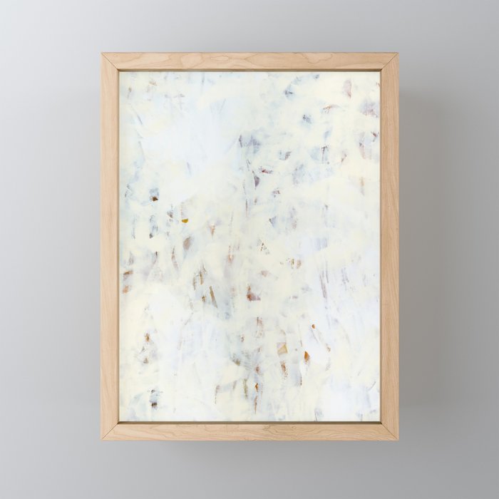 Highlandia 1 - all white abstract painting Mini Art Print Gallery Image 1