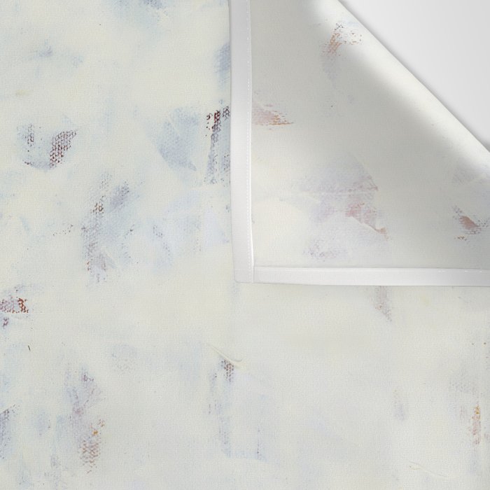 Highlandia 1 - all white abstract painting Wall Tapestry Gallery Image 3