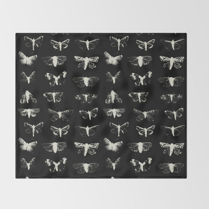 moths Throw Blanket Gallery Image 2