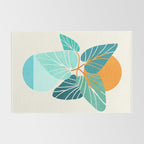 Tropical Symmetry Retro Botanic Rug Gallery Image 2