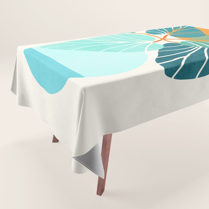 Tropical Symmetry Retro Botanic Tablecloth Gallery Image 1