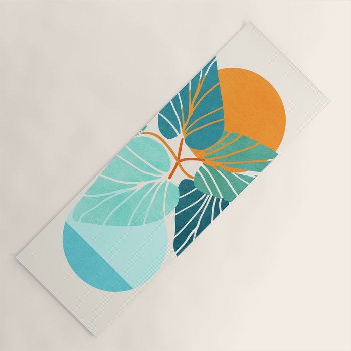 Tropical Symmetry Retro Botanic Yoga Mat Gallery Image 1