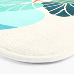 Tropical Symmetry Retro Botanic Bath Mat Gallery Image 3