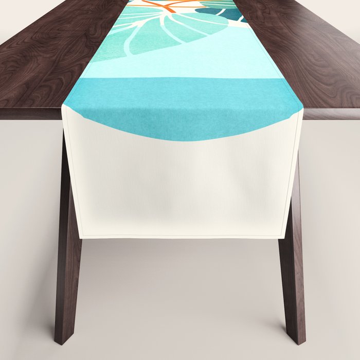 Tropical Symmetry Retro Botanic Table Runner Gallery Image 1