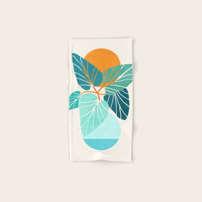Tropical Symmetry Retro Botanic Towels Gallery Image 1