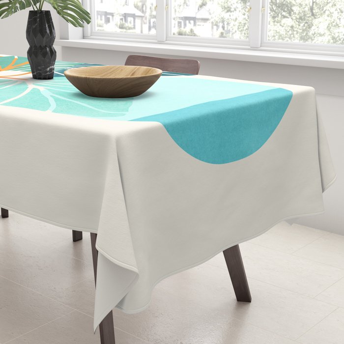 Tropical Symmetry Retro Botanic Tablecloth Gallery Image 3