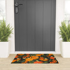 Orange Blooms - Charcoal Welcome Mat Gallery Image 3