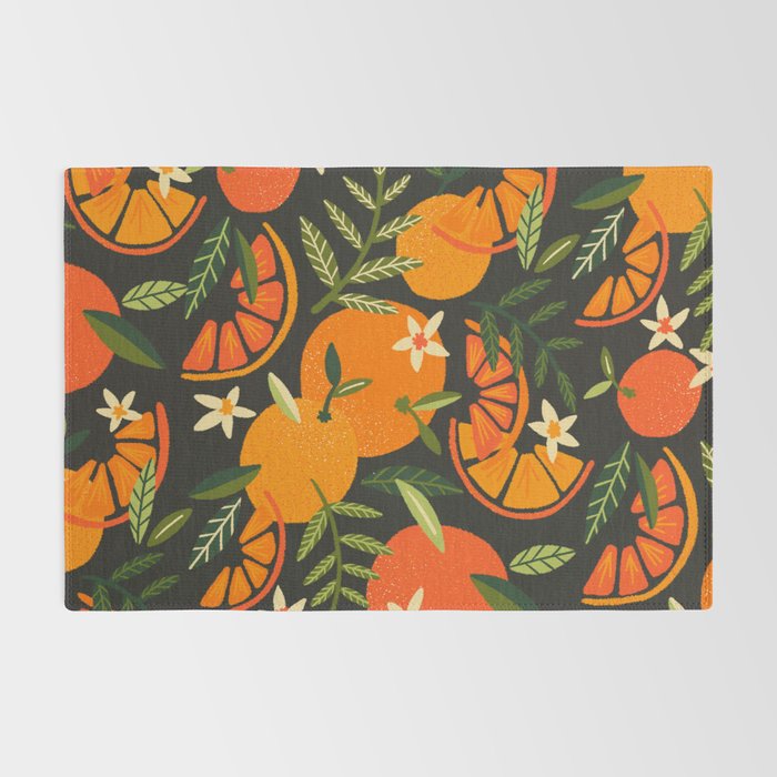 Orange Blooms - Charcoal Rug Gallery Image 2