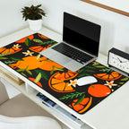 Orange Blooms - Charcoal Desk Mat Gallery Image 2
