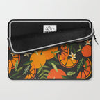Orange Blooms - Charcoal Laptop Sleeve Gallery Image 2