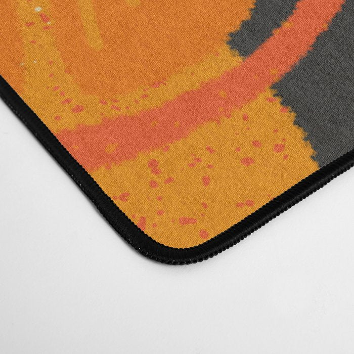 Orange Blooms - Charcoal Desk Mat Gallery Image 4