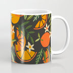 Orange Blooms - Charcoal Coffee Mug Gallery Image 1