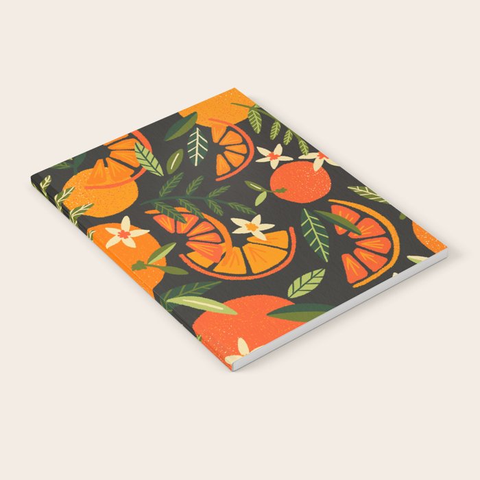 Orange Blooms - Charcoal Notebook Gallery Image 1