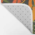 Orange Blooms - Charcoal Bath Mat Gallery Image 2