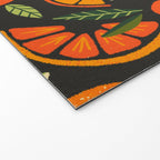 Orange Blooms - Charcoal Welcome Mat Gallery Image 2