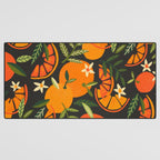 Orange Blooms - Charcoal Desk Mat Gallery Image 3