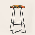 Orange Blooms - Charcoal Stool Gallery Image 1