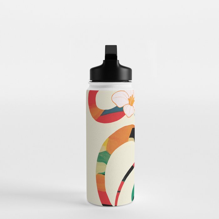 Abstract Snakes in the Flowers 1 Water Bottle Gallery Image 3