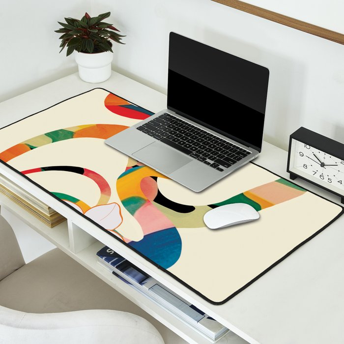 Abstract Snakes in the Flowers 1 Desk Mat Gallery Image 2