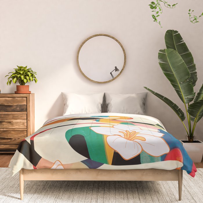 Abstract Snakes in the Flowers 1 Comforter Gallery Image 3