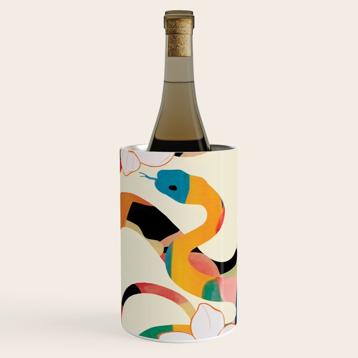 Abstract Snakes in the Flowers 1 Wine Chiller Gallery Image 1