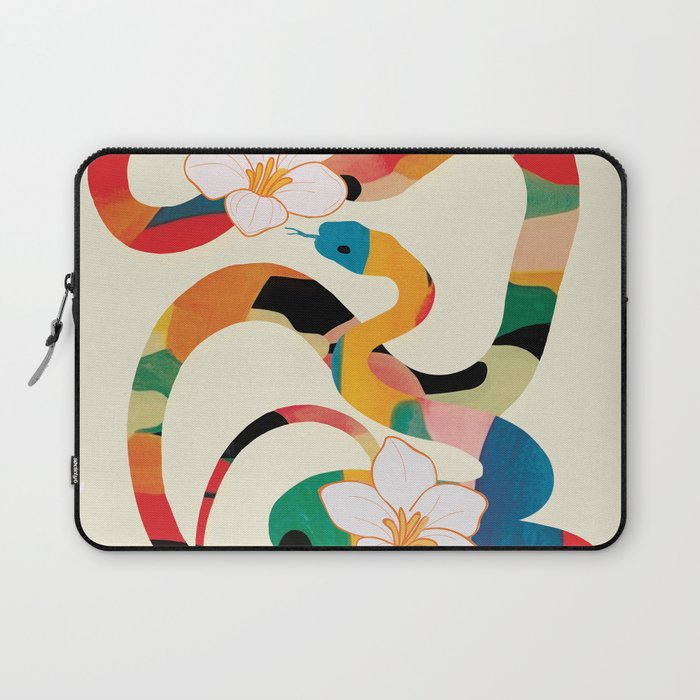 Abstract Snakes in the Flowers 1 Laptop Sleeve Gallery Image 1