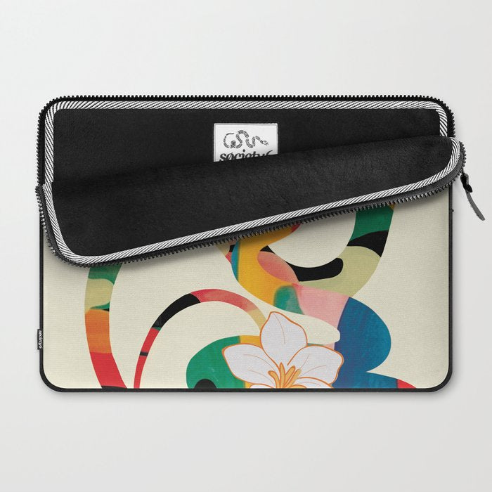Abstract Snakes in the Flowers 1 Laptop Sleeve Gallery Image 2